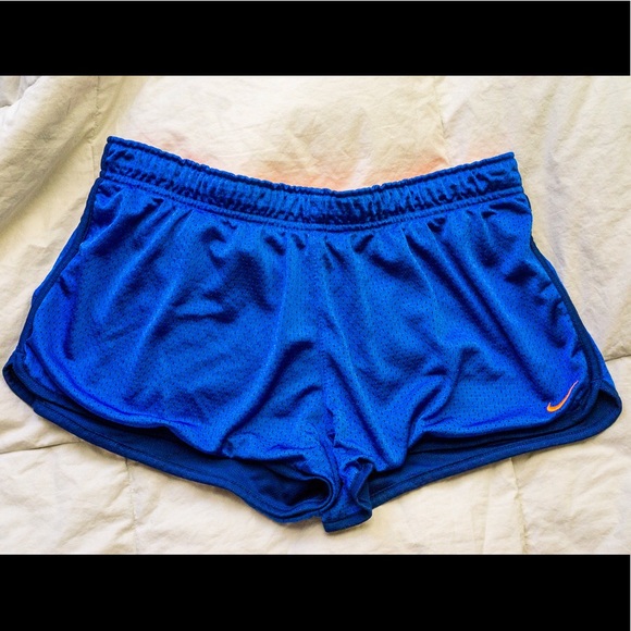 Blue and orange Nike athletic shorts - Picture 2 of 7